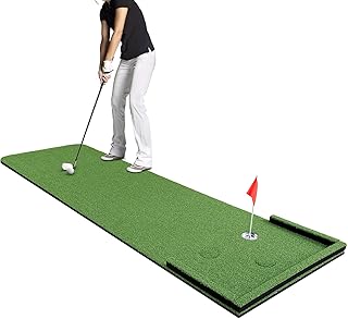 Wekin Golf Putting Green Mat Indoor,3x10ft Thickening Outdoor Portable Golf Game Set Training Tur...