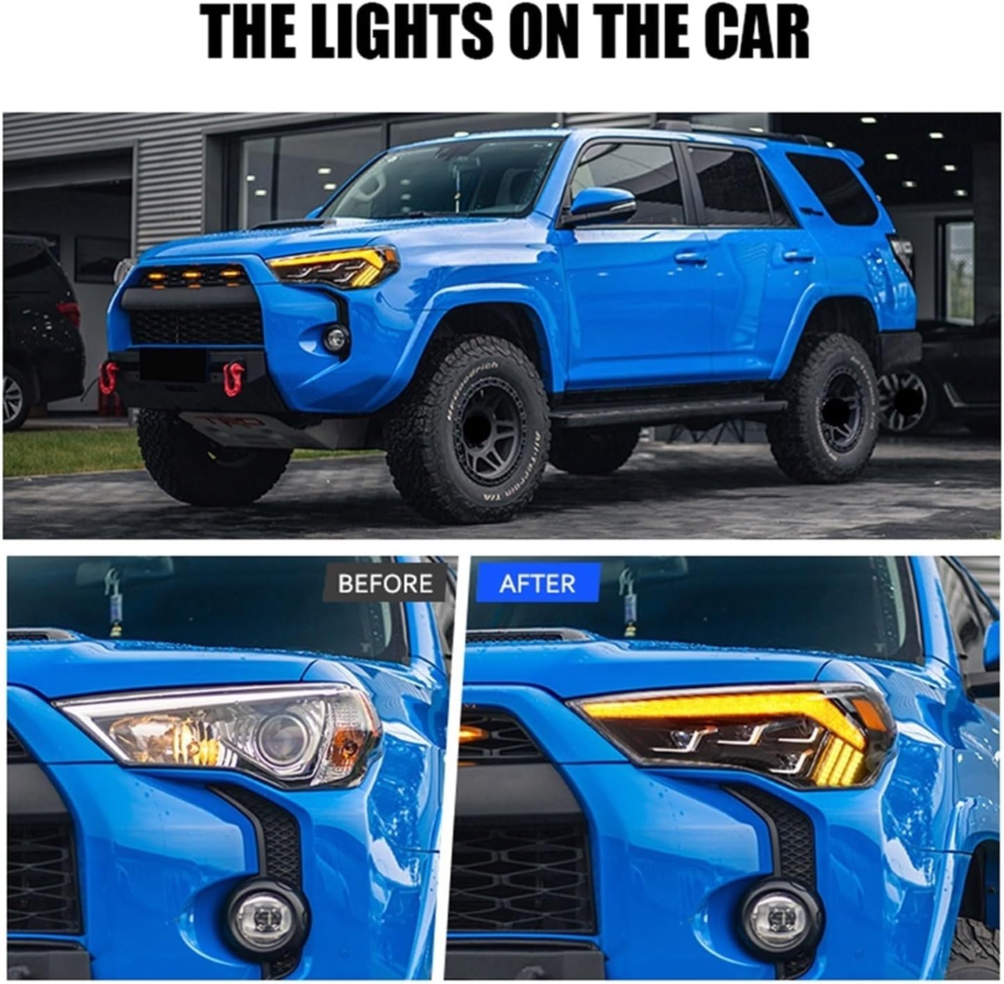 VLAND トヨタ 4Runner 2014-2024 用 フルLEDヘッドライト(ダイナミックDRL搭載)