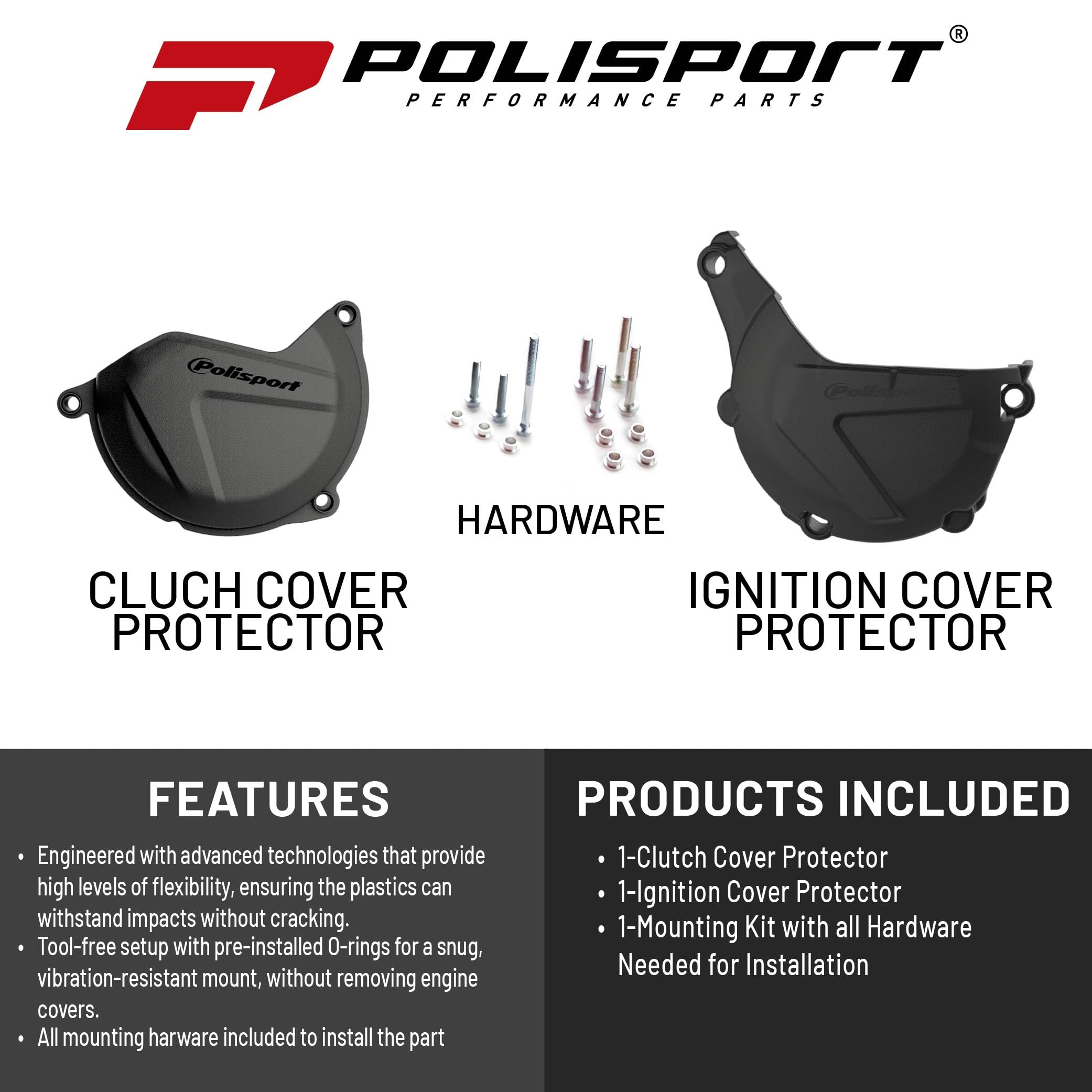 Polisport Os?ona sprz?g?a / pokrywy zap?onu, czarna