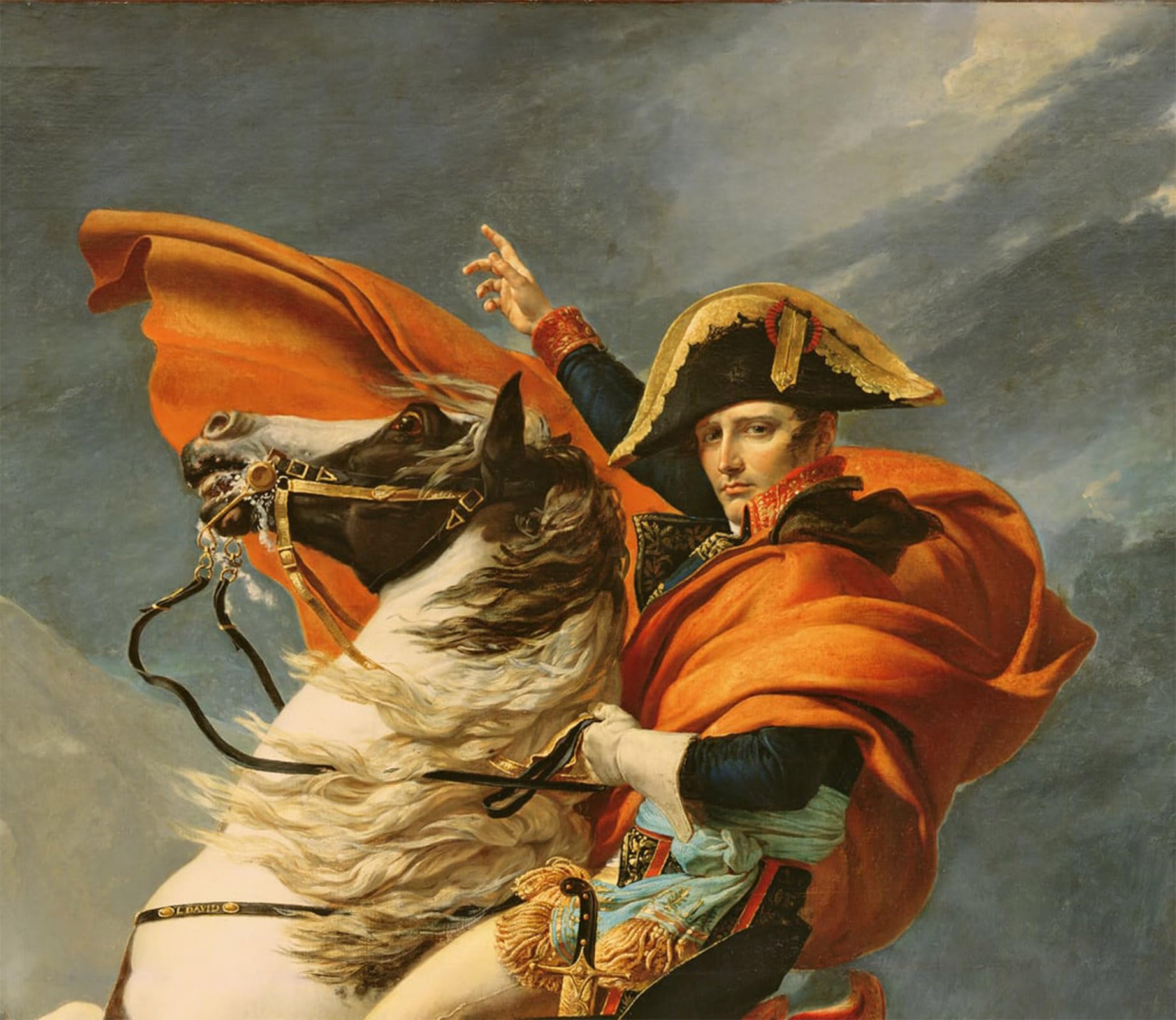POSTERIIk Famous Animal Posters Vintage Picture Napoleon Crossing the Alps on Th May by Jacques Louis David Modern Wall Decor for Home Decor 60x90cm