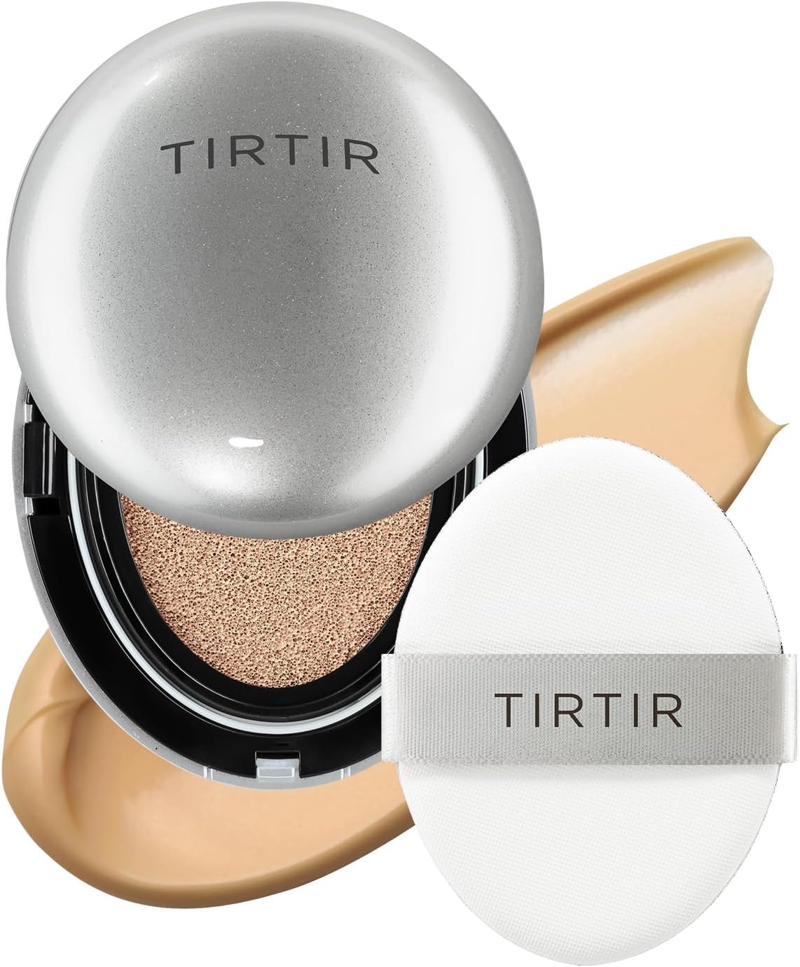 Mask Fit Aura Silver Cushion Foundation | Semi-glow Finish, Natural Coverage, Moisturizing, Lightweight, Korean cushion foundation (#29N Natural Beige, Full Size, 0.63 Fl Oz)