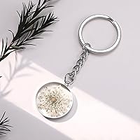 Vista 12 de Pressed Flower Keychain Charms Forget-Me-Not Keychain Personalized Handmade Keychain Gifts for Her