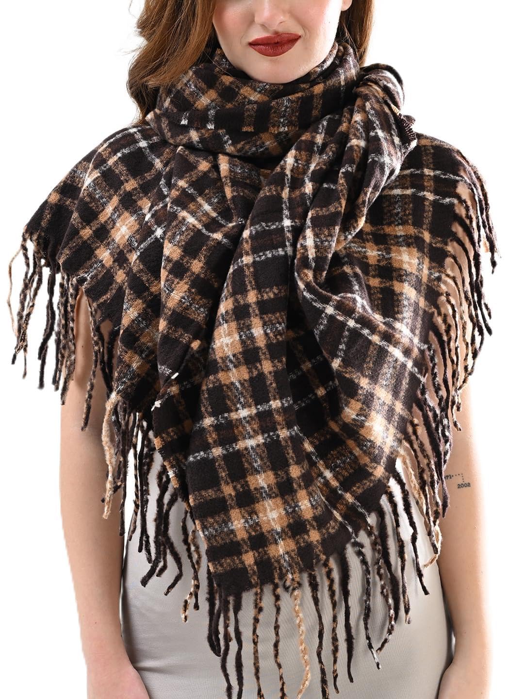 cazzano Women Ethnic Winter Shawl Warm Soft Viscose Wrap-picture-10