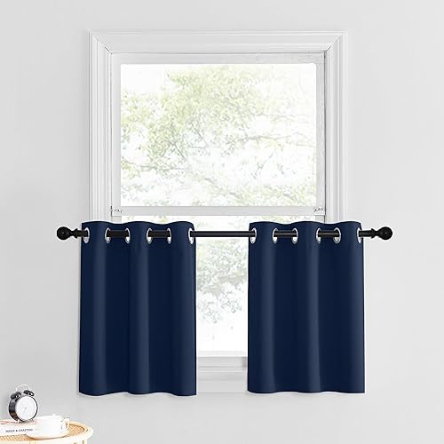 Miniatura 206 de NICETOWN Cortinas Opacas para Ventana de Guardería - Tratamiento de Ventana con Parte Superior de Ojales, Paneles de Cortinas Opacas (Verde Biscotti