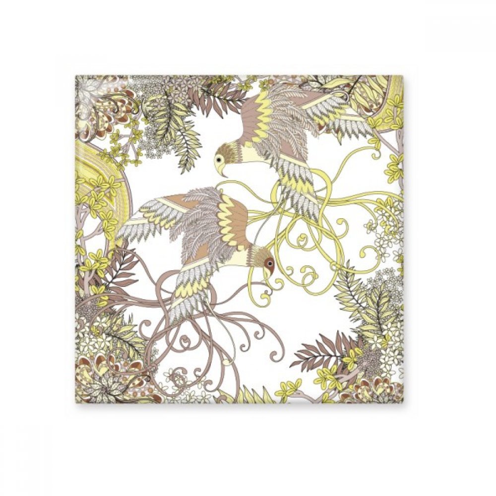 Carreau de céramique ukiyo-e fleur oiseau décor de cuisine
