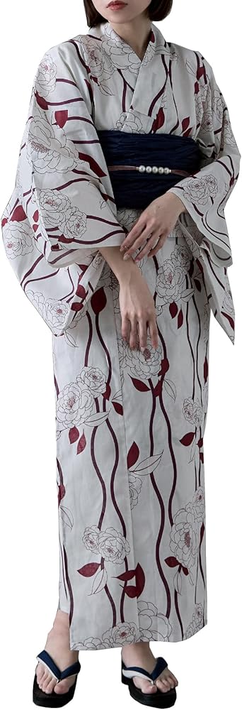 Amazon | [asaka] 大人浴衣ブランド 着付けのいらない簡単二部式