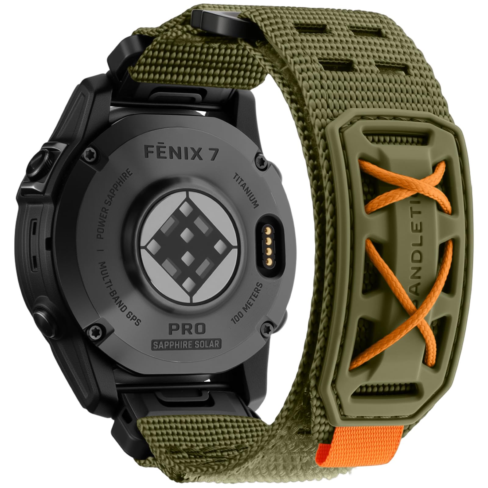 Bandletic Compatible with Garmin Fenix 6 Pro/6/Fenix 7/7 Pro/Fenix 8/E 47mm/5/5 Plus Strap, 22mm Quick Fit Nylon Strap Tactical Rugged Sport Band for Instinct 2/E/3/Epix 2 Pro/Forerunner 965/955/945