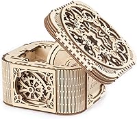 Vista 2 de Caja de tesoro, rompecabezas de madera 3D, juego para adultos para armar tú mismo, de UGears