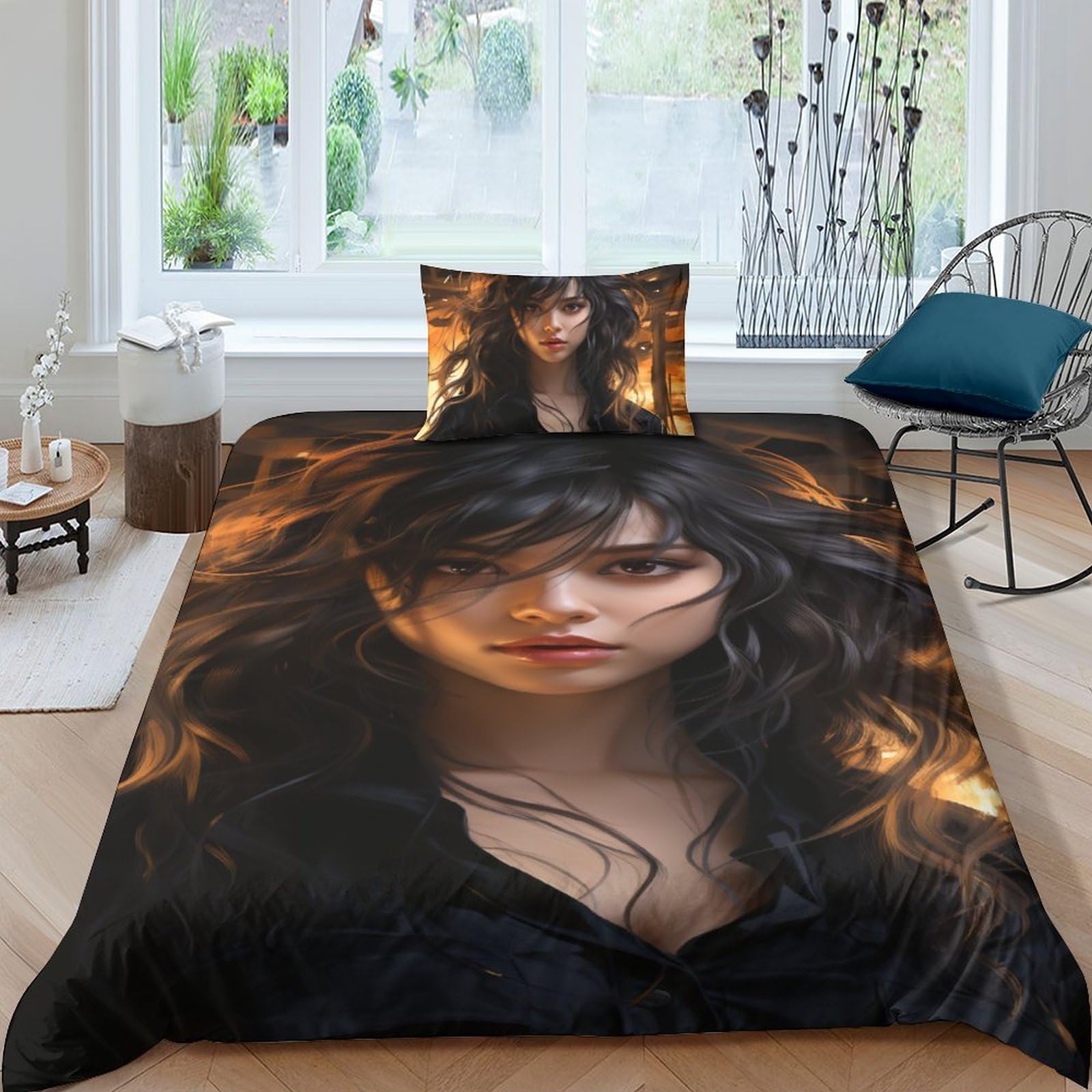 Parure de lit 3 pièces imprimé esthétique pour un couchage confortable