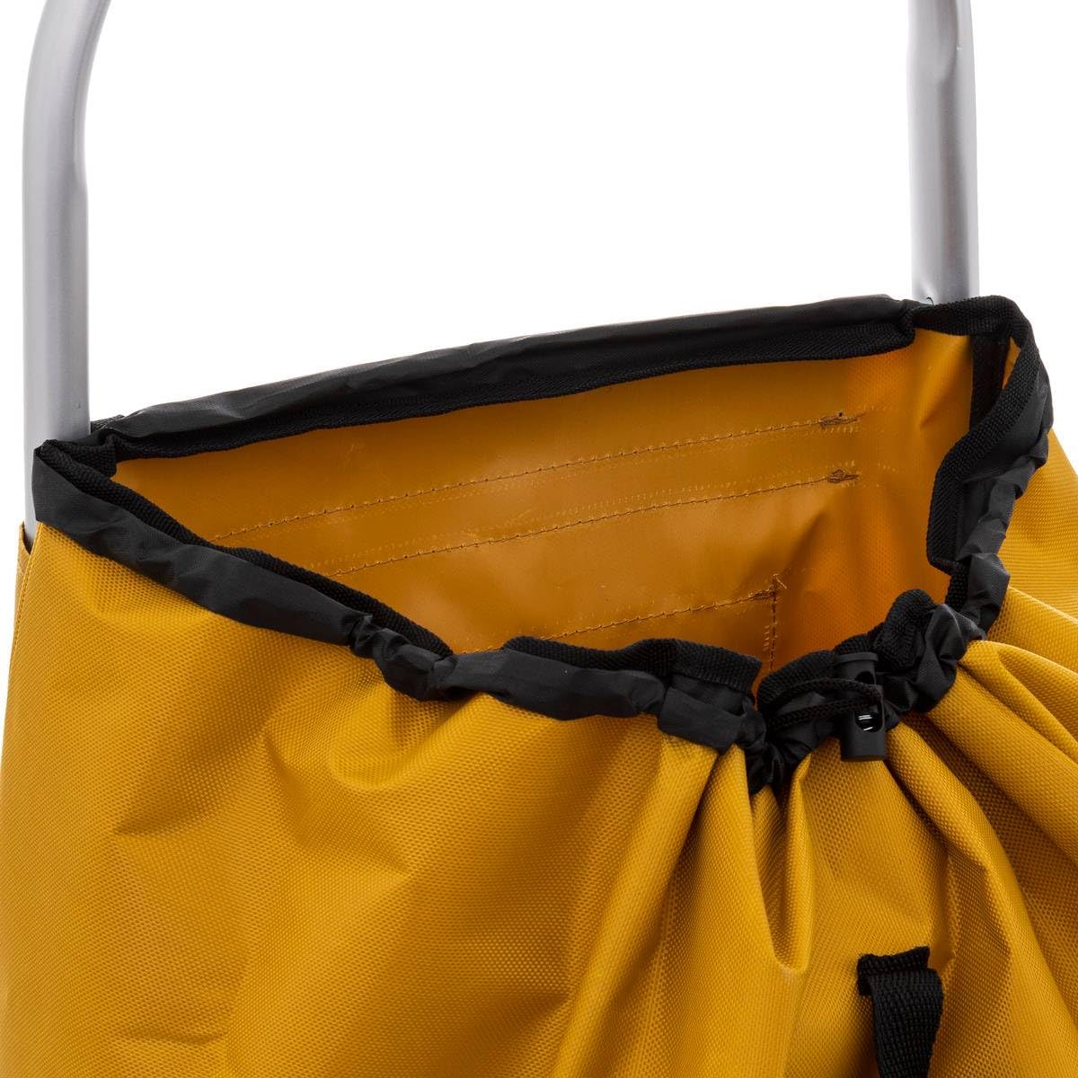 5five - Chariot de Course Pliable 2 Roues Modern Color Jaune Moutarde