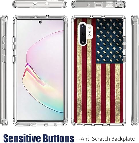 Miniatura 5 de Funda para Galaxy Note 10+ 5GNote 10 Plus SM-N975U con protector de pantalla de vidrio templado, cuerpo completo, diseño floral, a prueba de golpes,