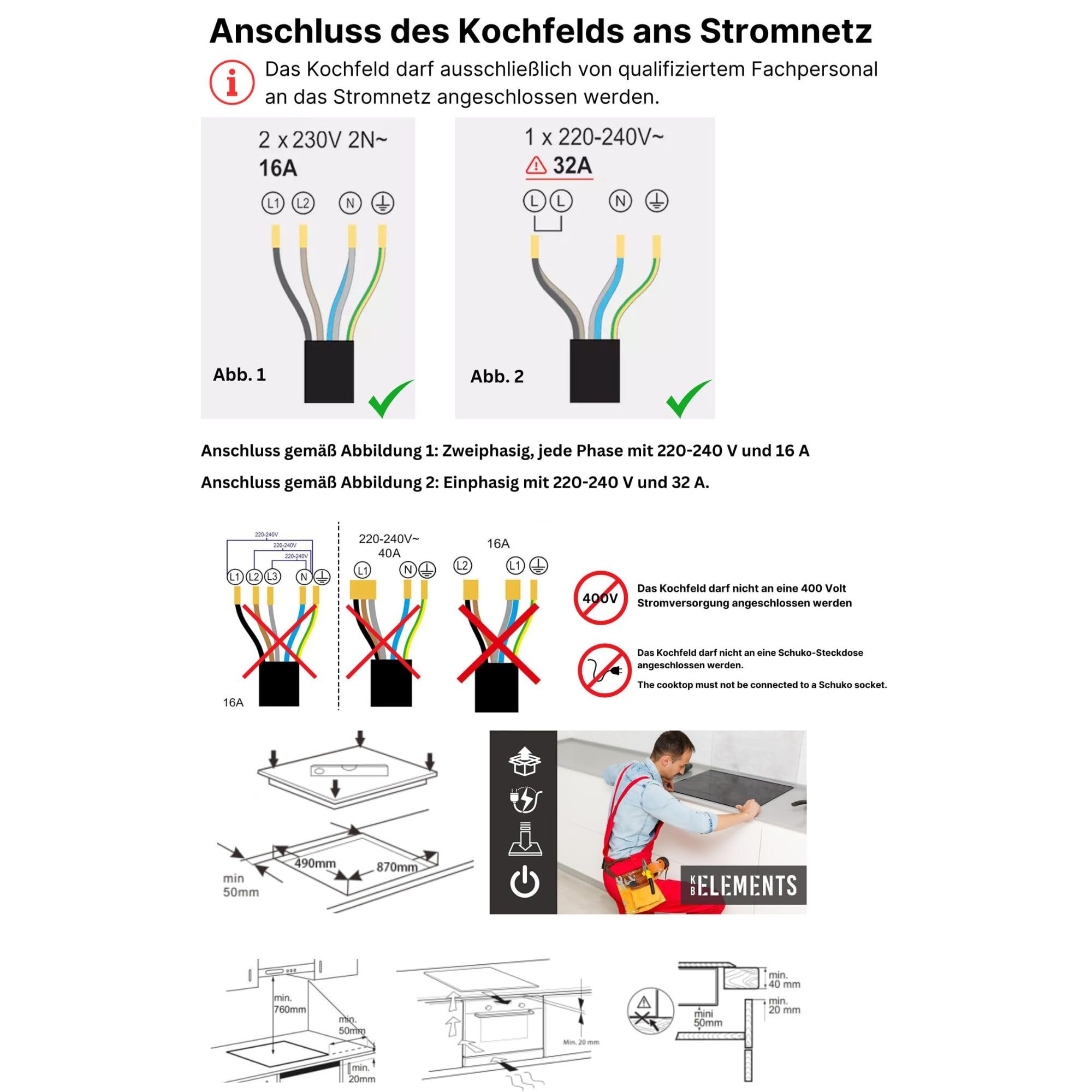 Autarkes Herdset | 60cm Einbaubackofen | Air Fry Funktion | 90cm Induktionskochfeld | Induktionskochfeld mit zwei Flexzonen | Grill | Heißluft | AQUA CLEAN | 14 x Funktionen