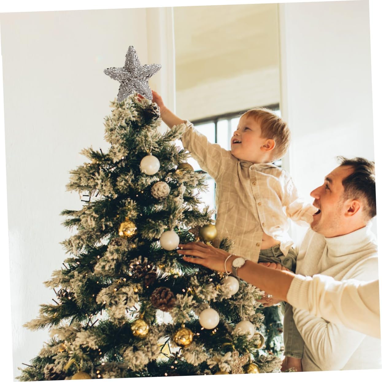 High Heel 1pc Tree Top Star Vintage Rustic Tree Topper Christmas Decorations Christmas Tree Topper Silver Iron High Heel