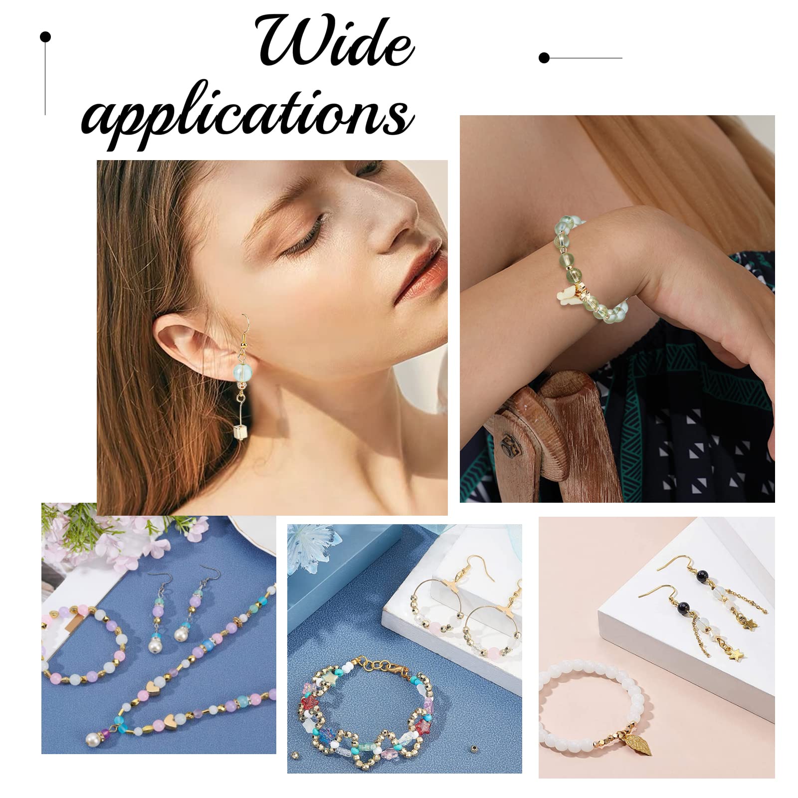 PH PandaHall 200pcs Perles Plaquées Or 18 Carats Perle D'espacement De Cube Perles Cube Métal Laiton 4 Tailles Pour Bracelet Collier Bijoux, 2/3/4/5mm