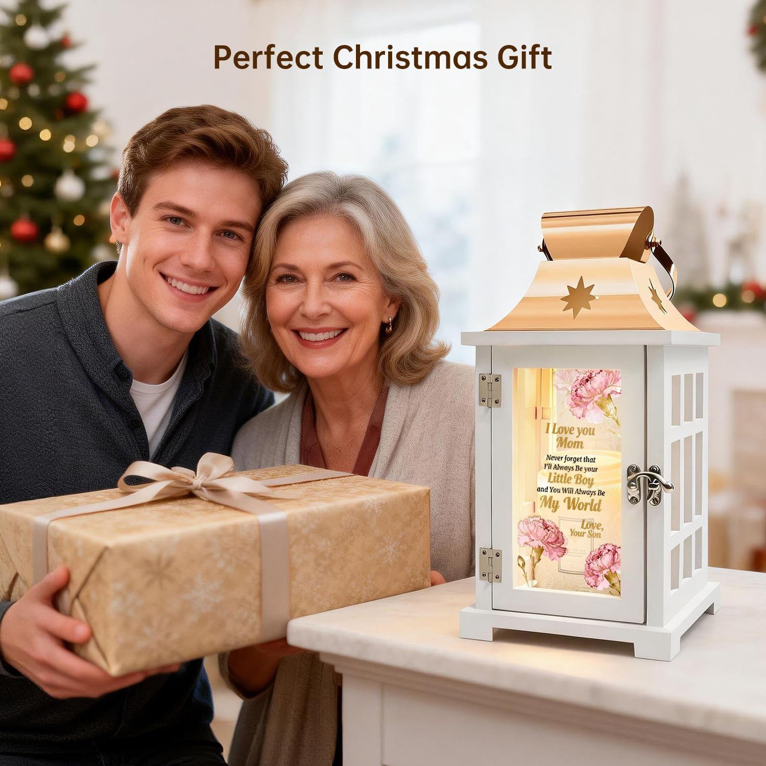 Gift for Mom from Son, Candle Warmer Lamp with Timer Dimmer, Heartfelt Mom Birthday Gift, Vintage Home Decor