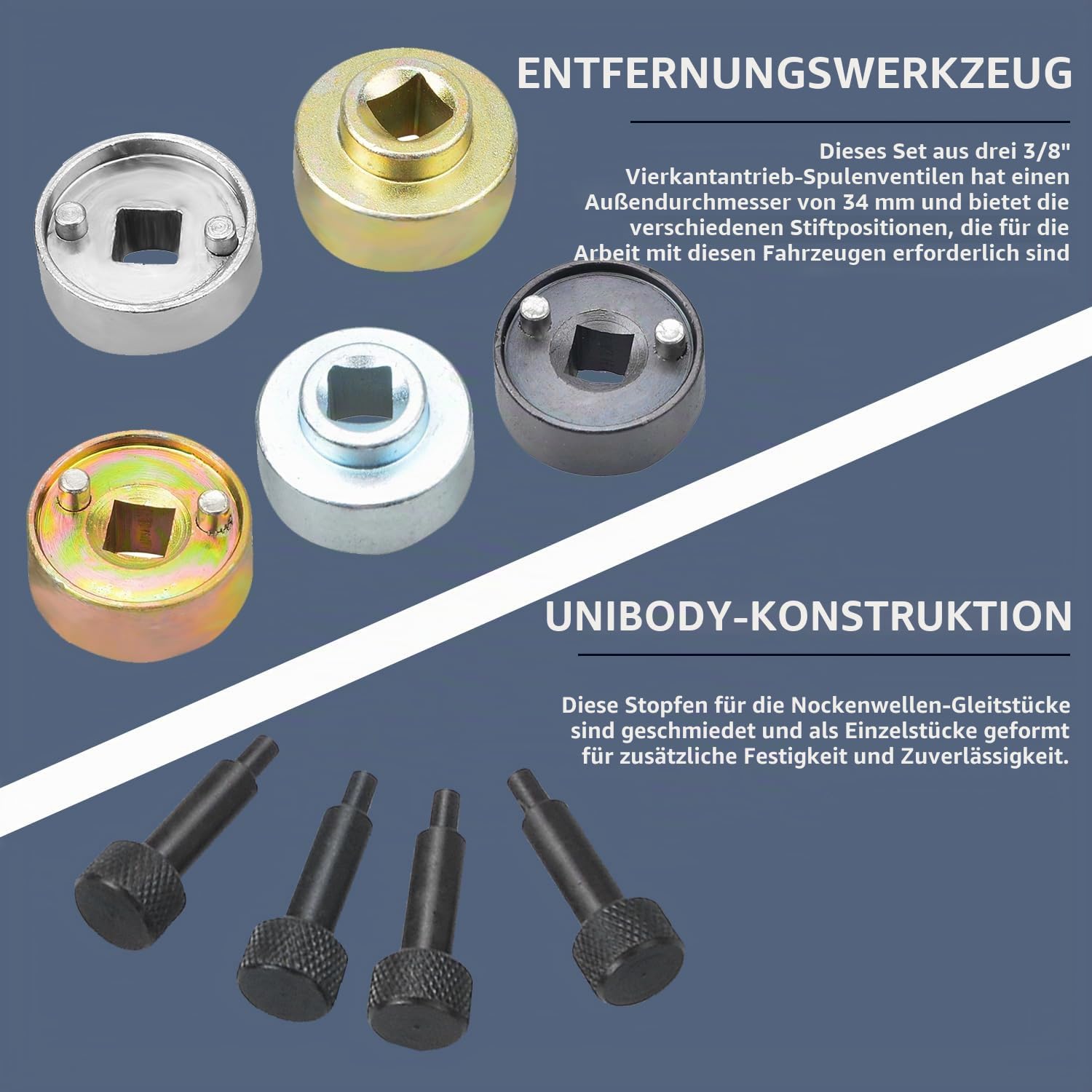 Motor-Nockenwellen-Arretier-Ausrichtungs-Timing-Werkzeugsatz Kompatibel mit VW Skoda VAG 1,8 2,0 TSI/TFSI EA888 T10352 T40196 T40271 T10368 T10354 mit T10355 (21 Stück)