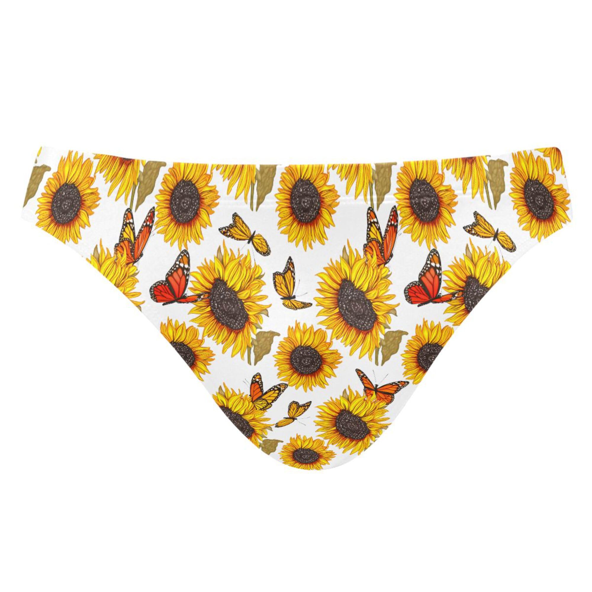 Butterfly Sunflower Swim Briefs for Men Swimsuit Bikini Swimwear XXXL B0403975