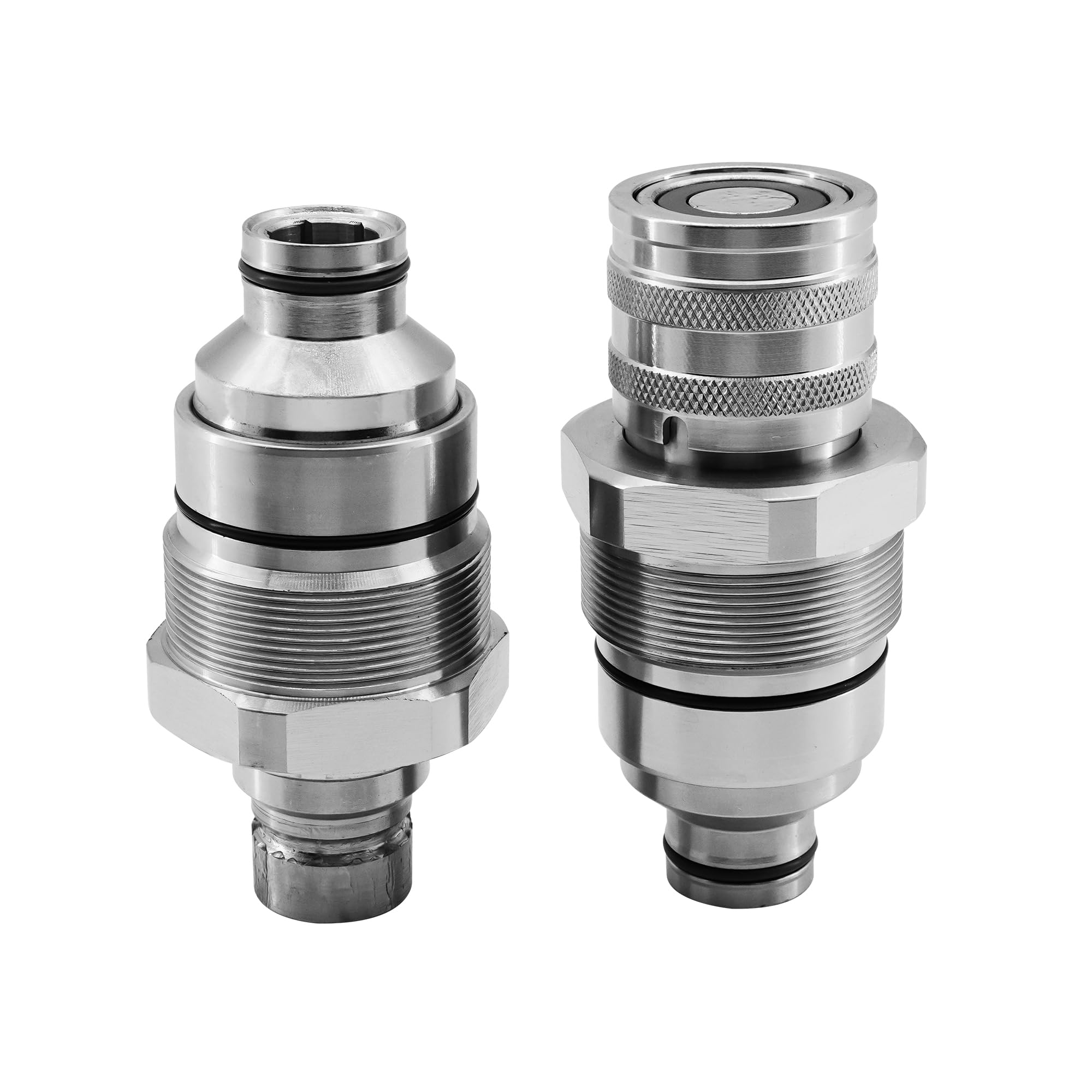 Hydraulic Male Female Flat Face Quick Coupler 7246799 7246802 AT406474 AT406475 Compatible with Bobcat 753 763 773 863 864 883 A770, Compatible with Johnn Deeree 318E 319E 320E