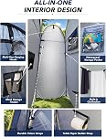 Pop Up Privacy Tent with Reinforced Frame, Portable Camping Shower Tent, Full Coverage Camping Toilet Changing Room for Outdoor Use - UV Protection