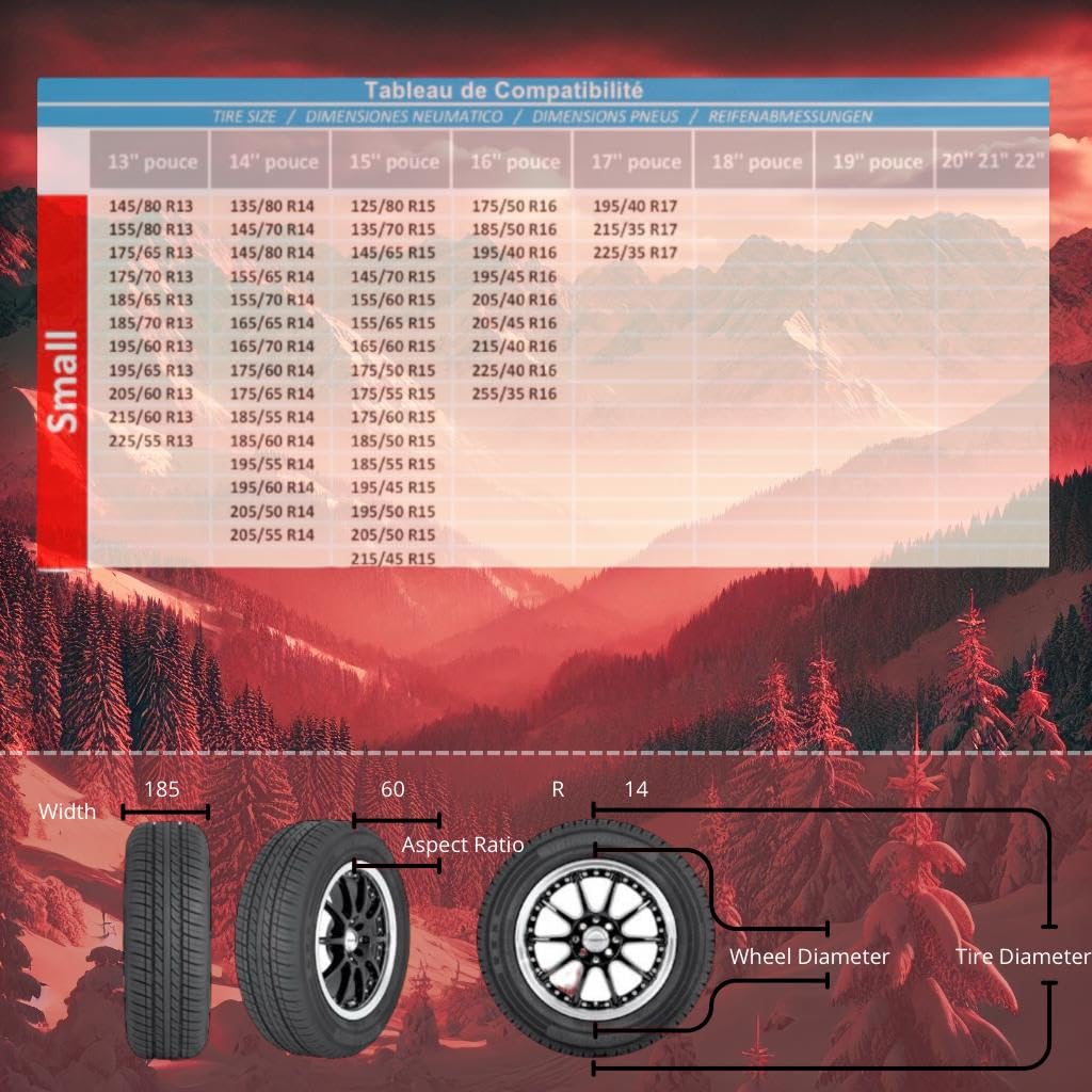 Snow Tire Socks For All Tire Sizes, Tire Chains Alternative, Car Tire Socks, Tire Chains Alternative, Mountain Law Compliant, Anti-Slip Traction, Easy Installation | High Performance (X-SMALL - View #2