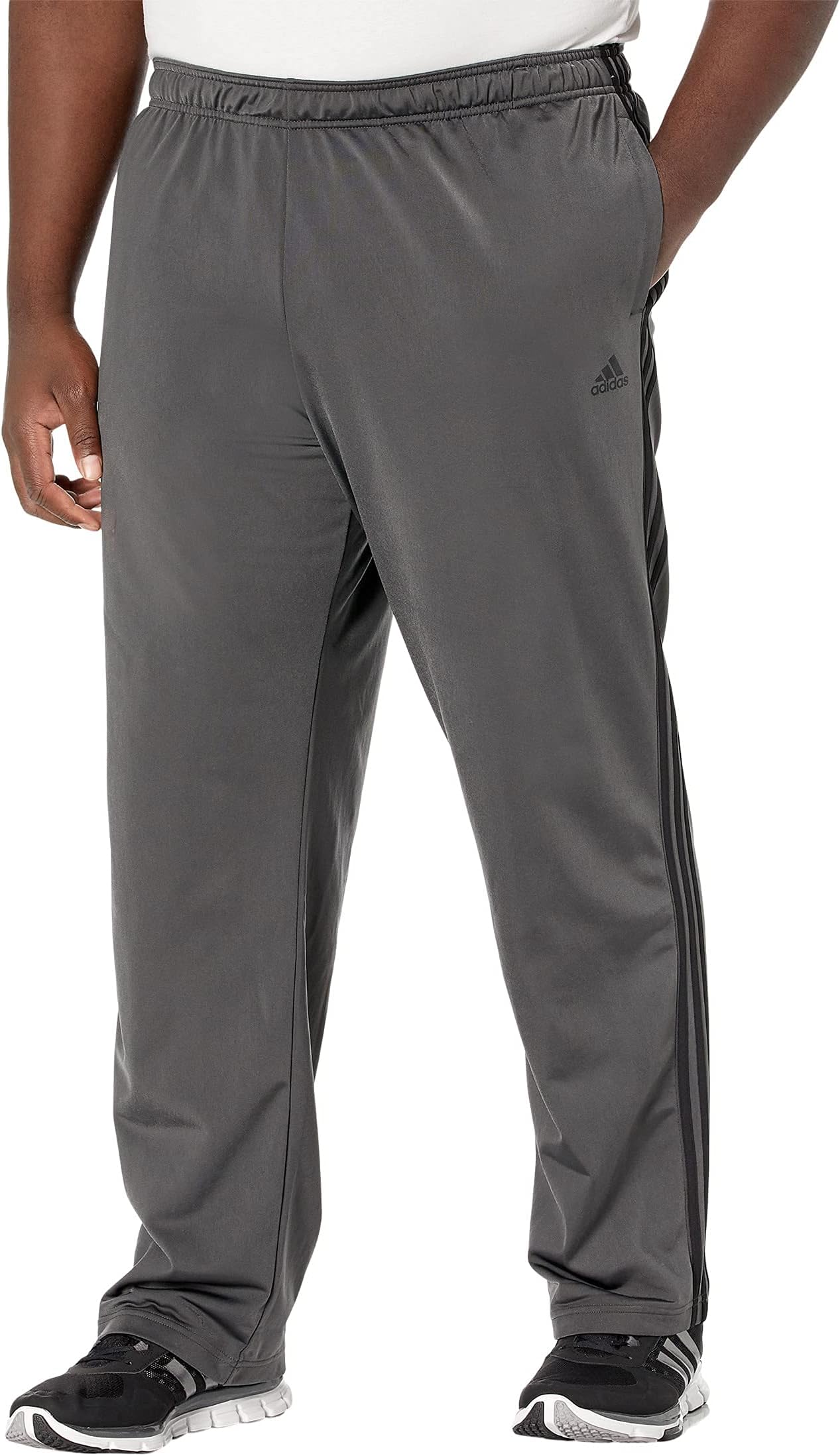 adidas Men's Essentials Warm-up Open Hem 3-stripes Tracksuit Bottoms