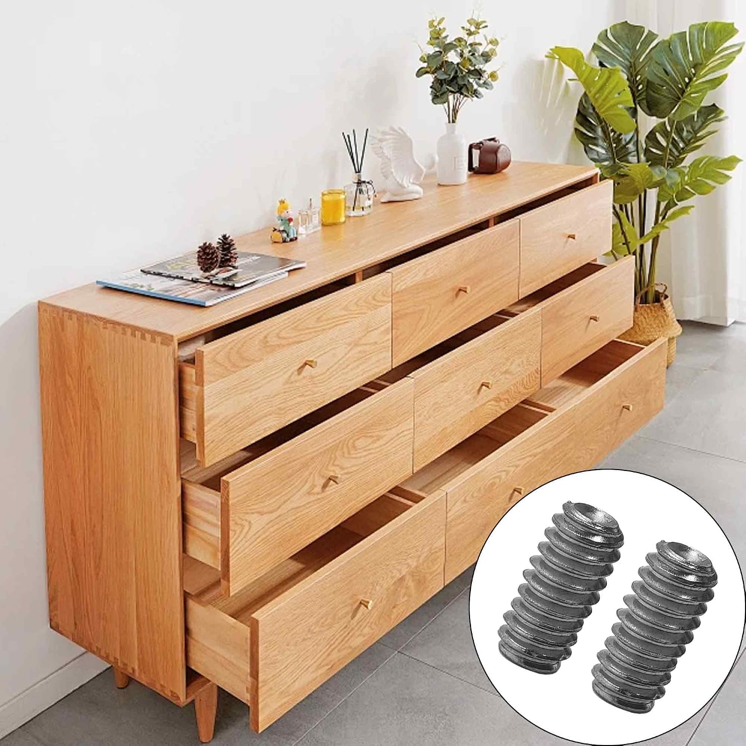 25PCS 1/4-20x1/2 Socket Set Screws, 304 Stainless Steel Allen Head Hexagon Cup Point Grub Screws with Hex Key Wrench Tool