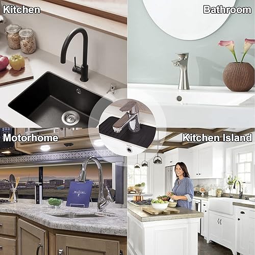 Miniatura 5 de Protector de salpicaduras de silicona para grifo protectores de fregadero para fregadero de cocina cocina baño tapete de secado de platos de drenaje