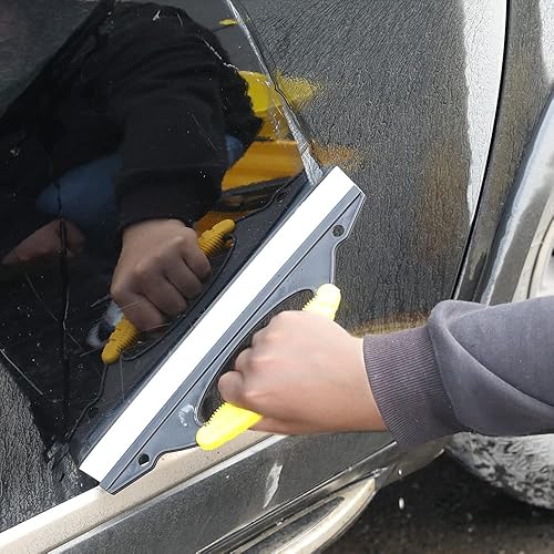 Miniatura 8 de Cuchilla de agua antideslizante para secado de automóvil, limpiador de agua de 12 pulgadas, escobilla de silicona de goma natural para ventana,