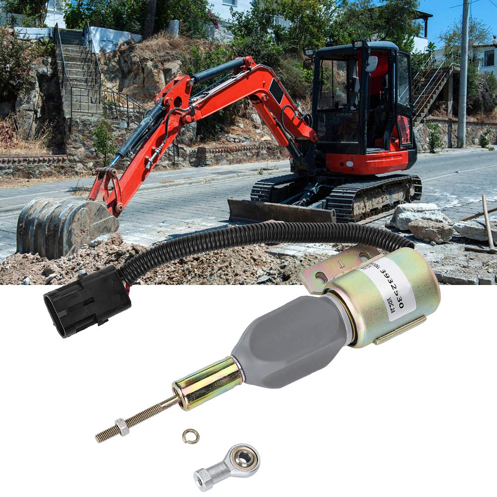 Válvula solenoide de cierre del motor de 24 V, 3932530 SA 4756 24 Válvula solenoide de corte de combustible del motor apta para Cummins 4BT 6BT5