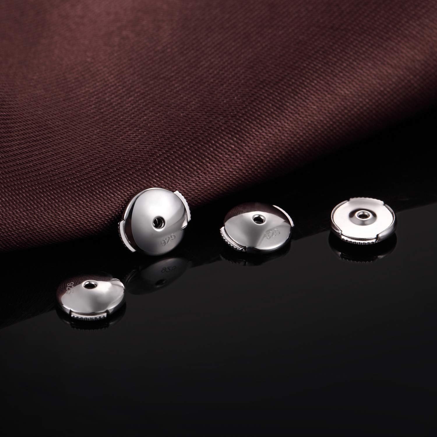 Earring Backs Replacement Locking Earring Backs for Studs 925 Sterling Silver Earring Backs Earring Lifters Back Hypoallergenic Post Earring Backs White Gold Earring Back for Droopy Ears - Image 4