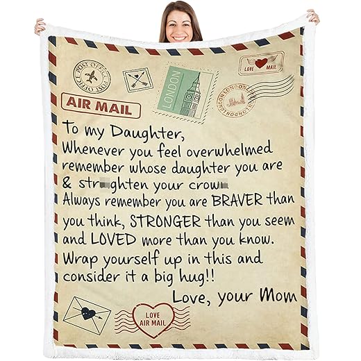 LOVINSUNSHINE Daughter Gift from Mom Unique Birthday Gifts for Adult Daughter from Mom to Daughter Birthday Gift for Grown Daughter Gifts Blanket Daughter