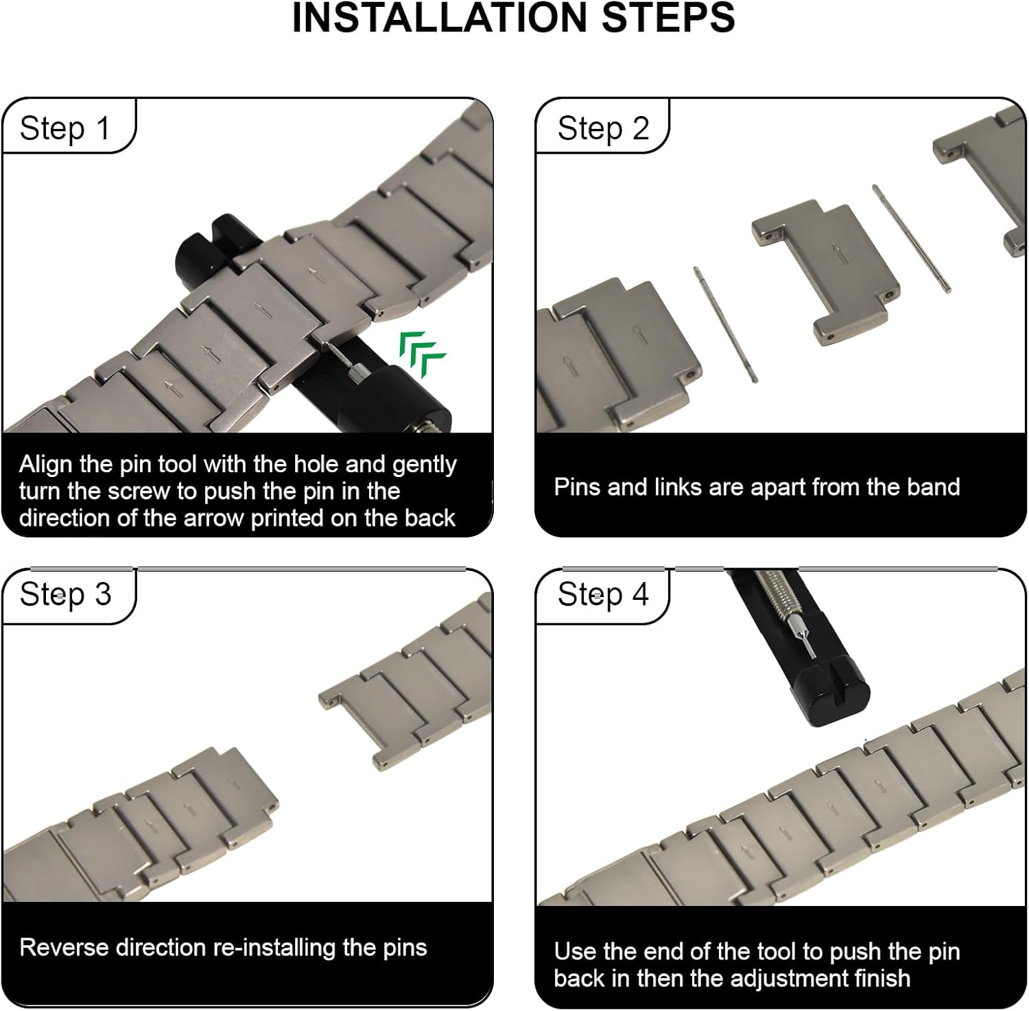 Titanium Watch Band for Apple Watch Ultra 2 / Ultra 49mm, Men's Adjustable Apple Watch Ultra 2 Bands Magnetic iWatch Replacement Strap 22mm Wide Titanium WristBands with DLC coating for Men