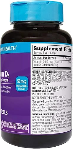Miniatura 2 de Member's Mark Vitamina D3 50 mcg (2000 UI) Suplemento dietético (400 ct.)