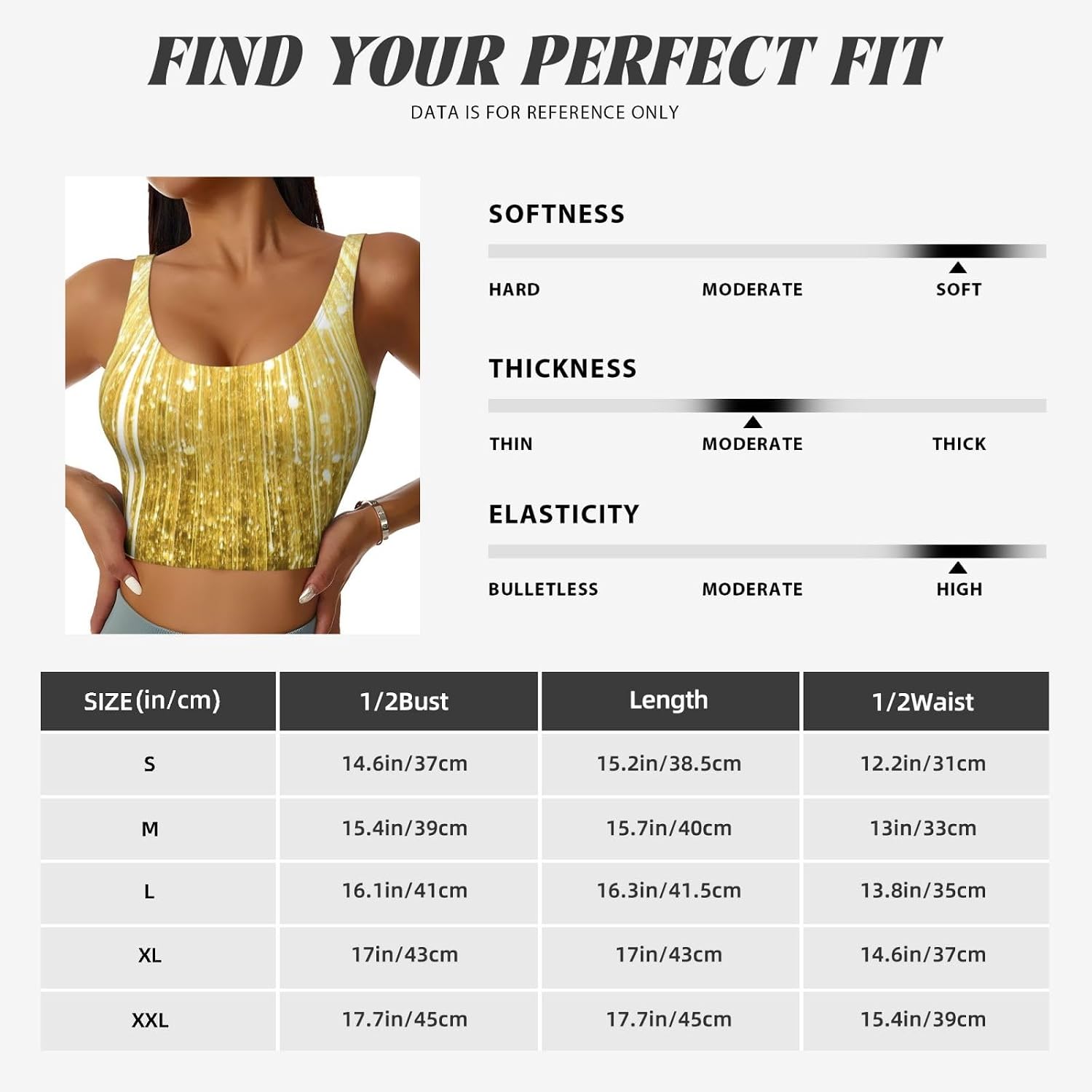 Gold Bling Print Women's Strappy Sports Bra, Stretch Gym Bras U Neck Yoga Tops, Comfort Seamless Bra