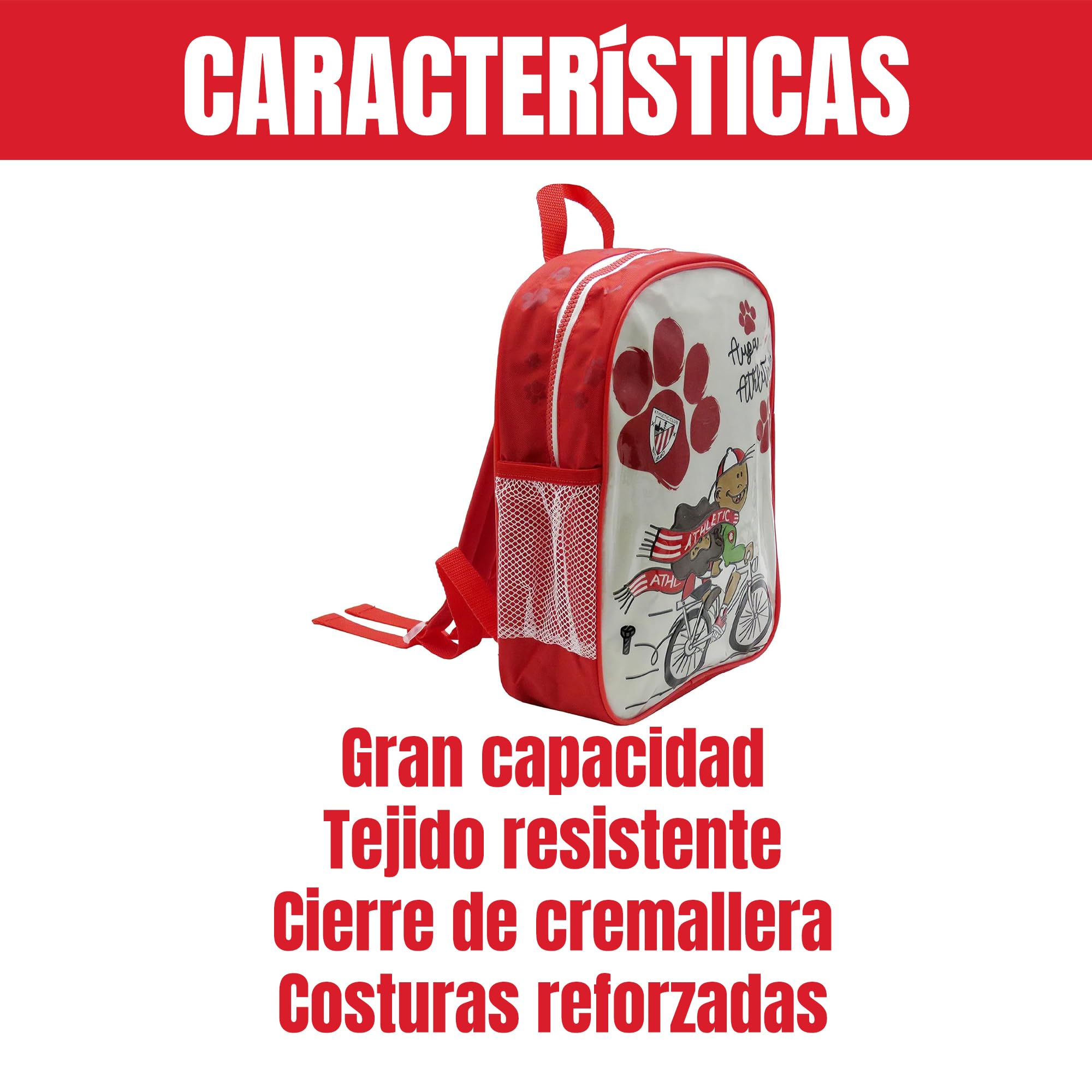 CYPBRANDS Athletic Club- Mochila, 30 cm, Material Escolar, Fútbol, Producto Oficial