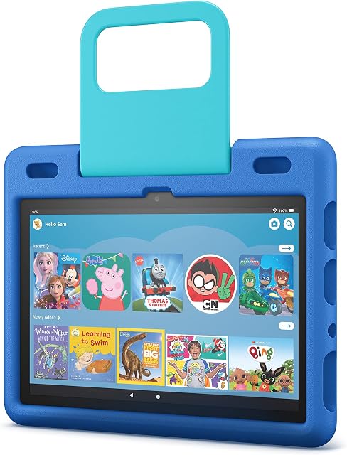 Amazon Kid-Proof Case for Fire HD 10 tablet | Only compatible with 11th-generation tablet (2021 release), for ages 37, Sky Blue