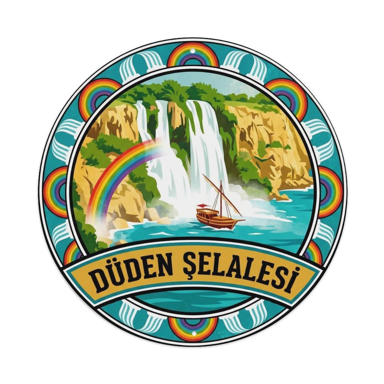 Duden Waterfall Antalya Nature Landmark Turkey Metal Tin Sign