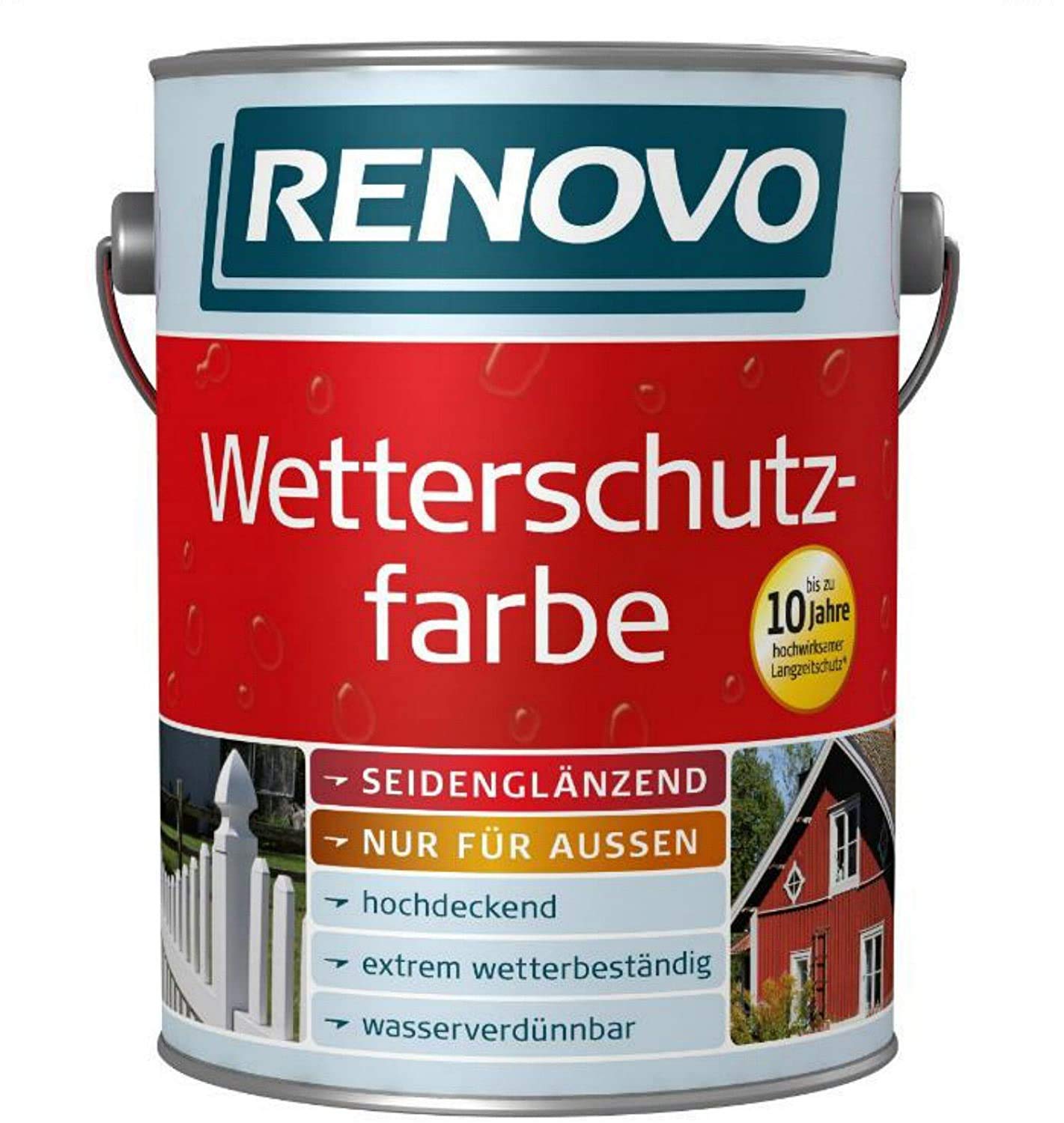 Renovo 4 Liter Wetterschutzfarbe 7016 Anthrazitgrau