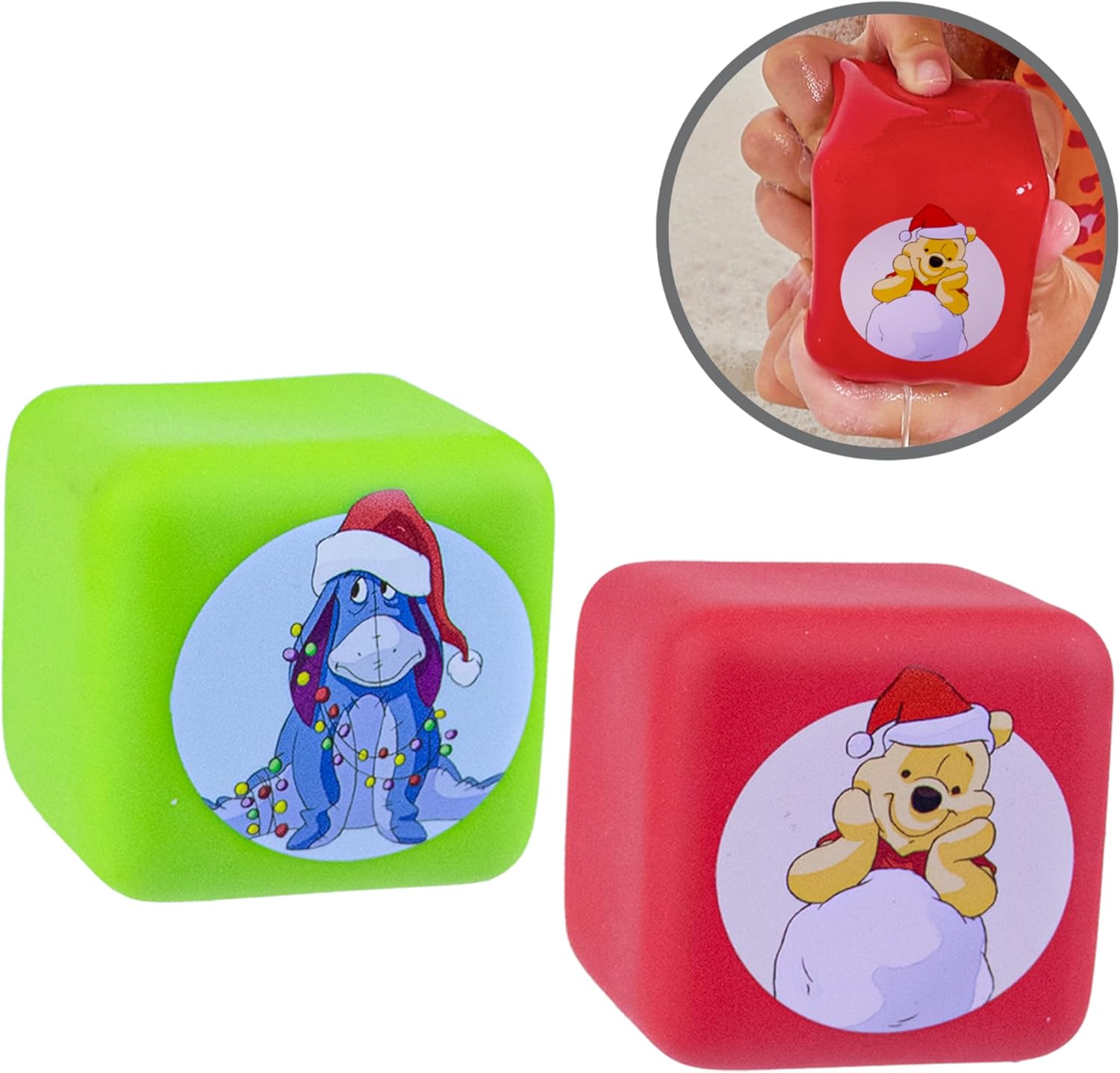 Disney Holiday Winnie The Pooh Bath Toys - 11 pc Bath Value Set, Bath Toys, Finger Puppets, Rinse Cups, Foam Pump, Bath squirters
