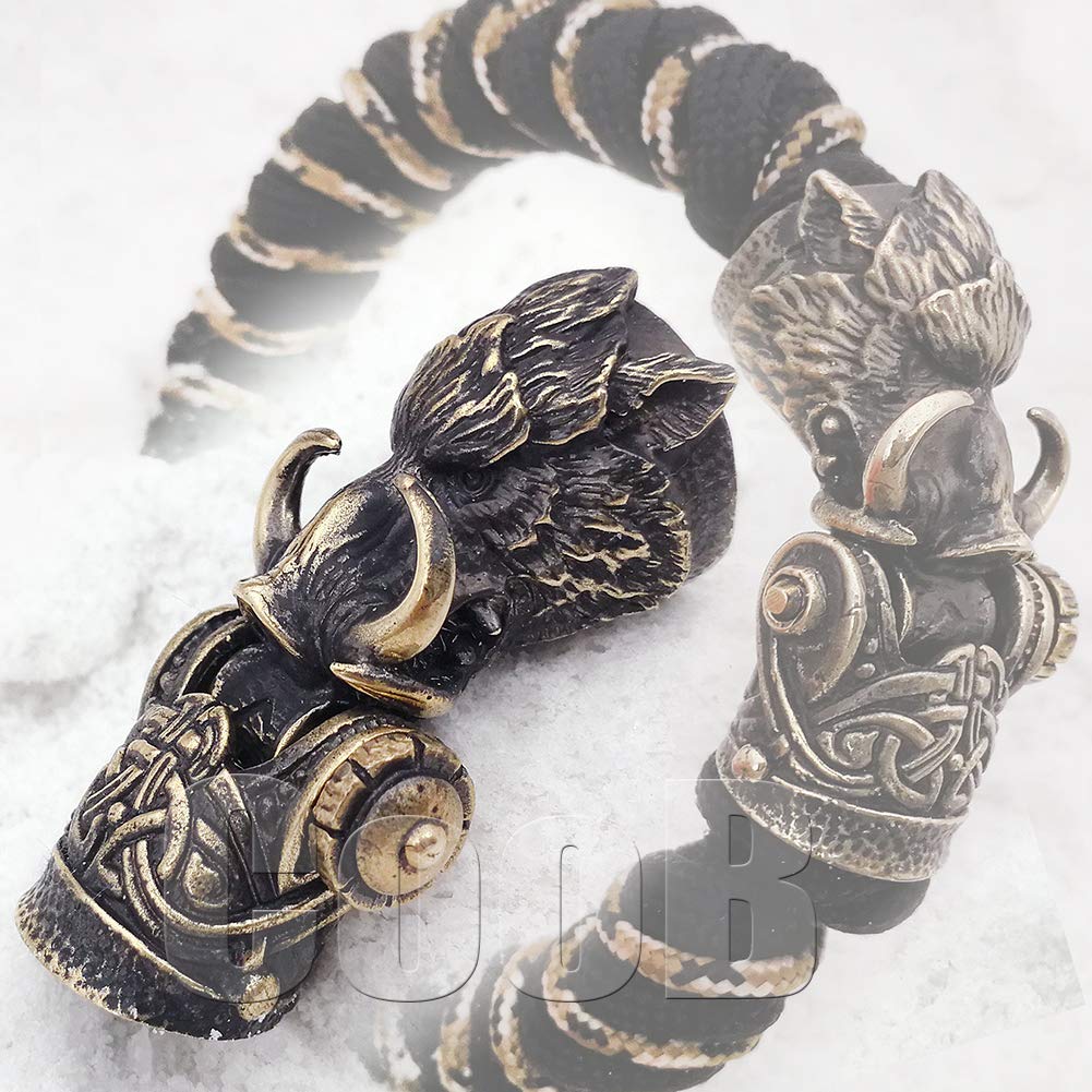 CooB EDC Metal Hand Casted Paracord Shackle Buckle Clasp Animals Collection for Paracord Bracelet Bracelets Making 1Pcs/Lot