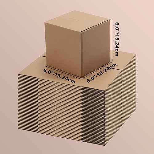 Miniatura 3 de Edenseelake Paquete de 40 cajas de envío de 6 x 6 x 6 pulgadas, cajas de cartón pequeñas para embalaje, mudanza, correo, color marrón
