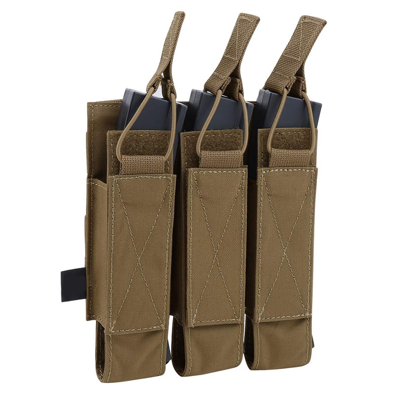 Porte-chargeurs Molle ouvert avec maintien sécurisé élastique