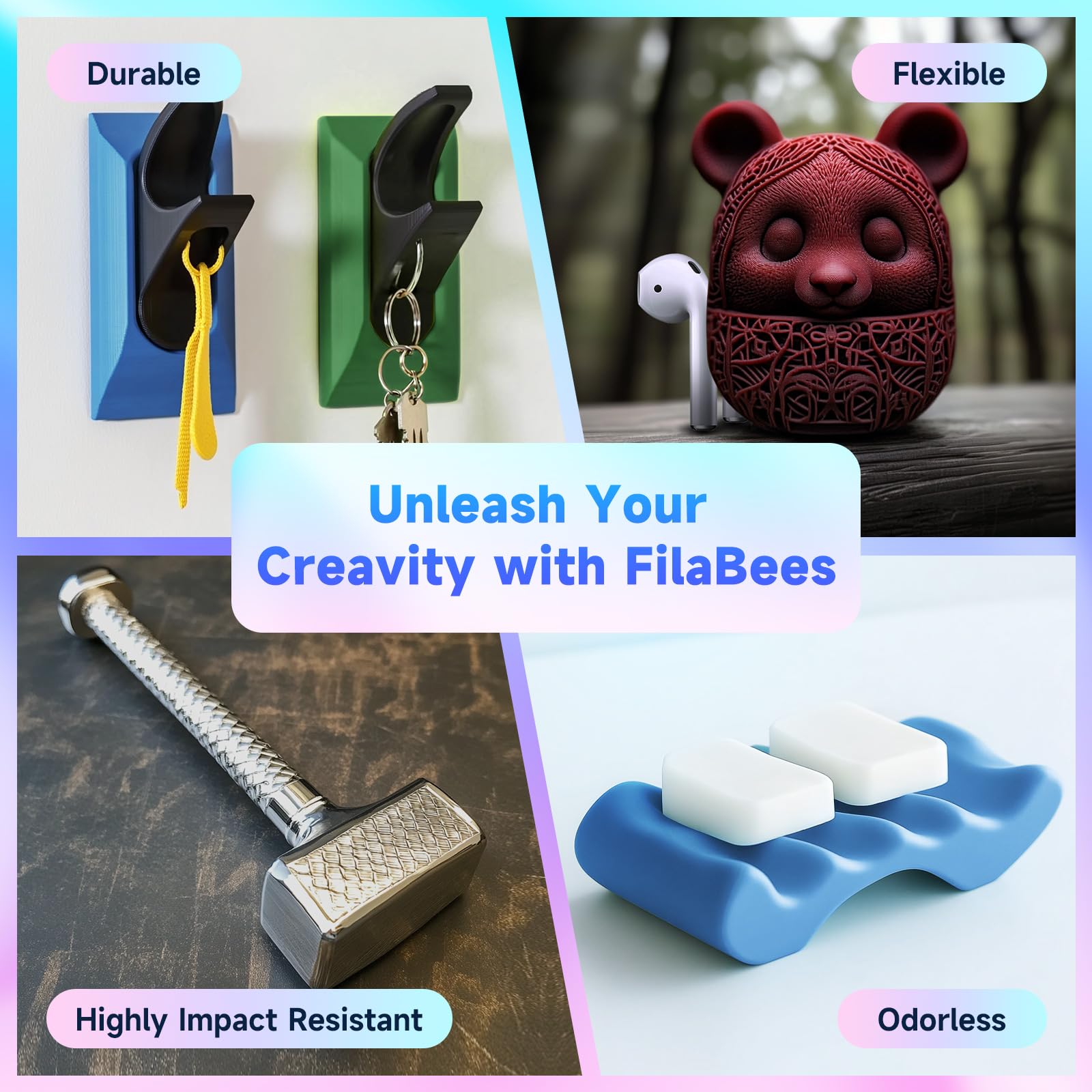 Filamento PETG de alta velocidad de 1.75 mm, titanio quemado, filamento de impresora 3D de alta dureza, PETG rápido para impresión rápida y de alta precisión, filamento de impresión 3D