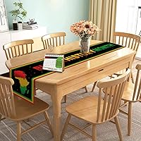 Vista 2 de Nepnuser Black History Month Table Runner African American National Holiday Party Decoration Home Kitchen Dining Room Decor (13" x 72")