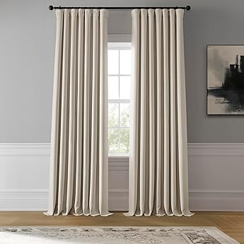 HPD Half Price Drapes Signature Velvet Thermal Blackout Curtains for Living Room 96 Inch Long (1 Panel) Rod Pocket Insulated Blackout Curtains for Bedroom Window Curtains, 50W x 96L, Silver Grey