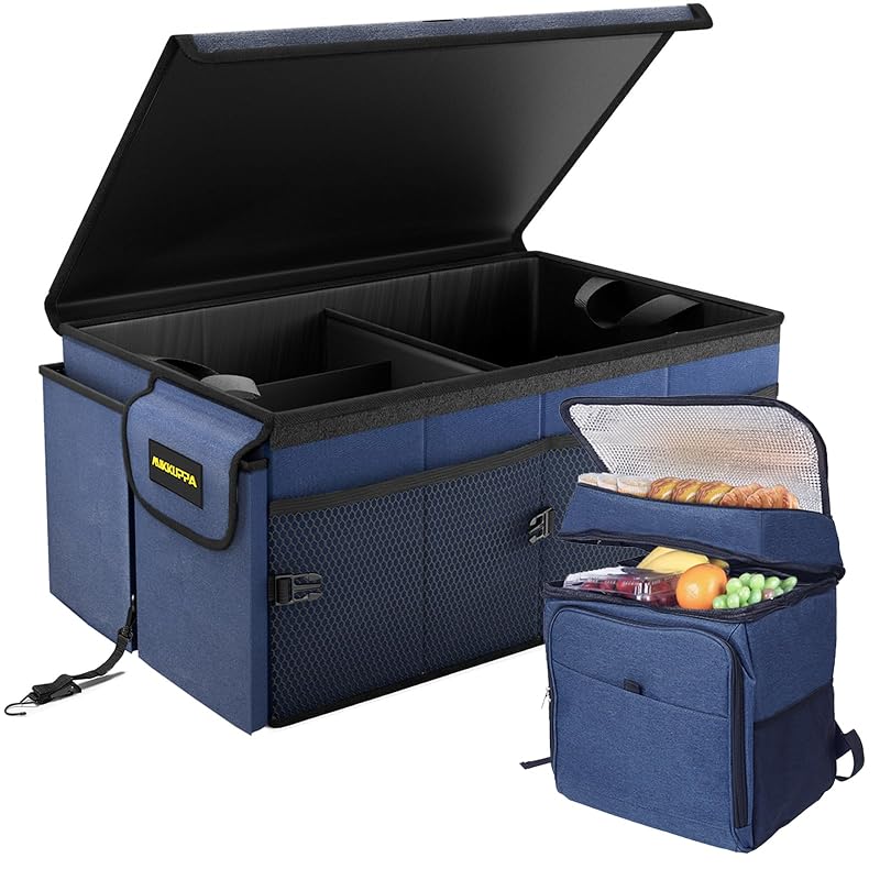 Organizador para Porta-Malas MIKKUPPA com Tampa e Bolsa Térmica 65 L Azul