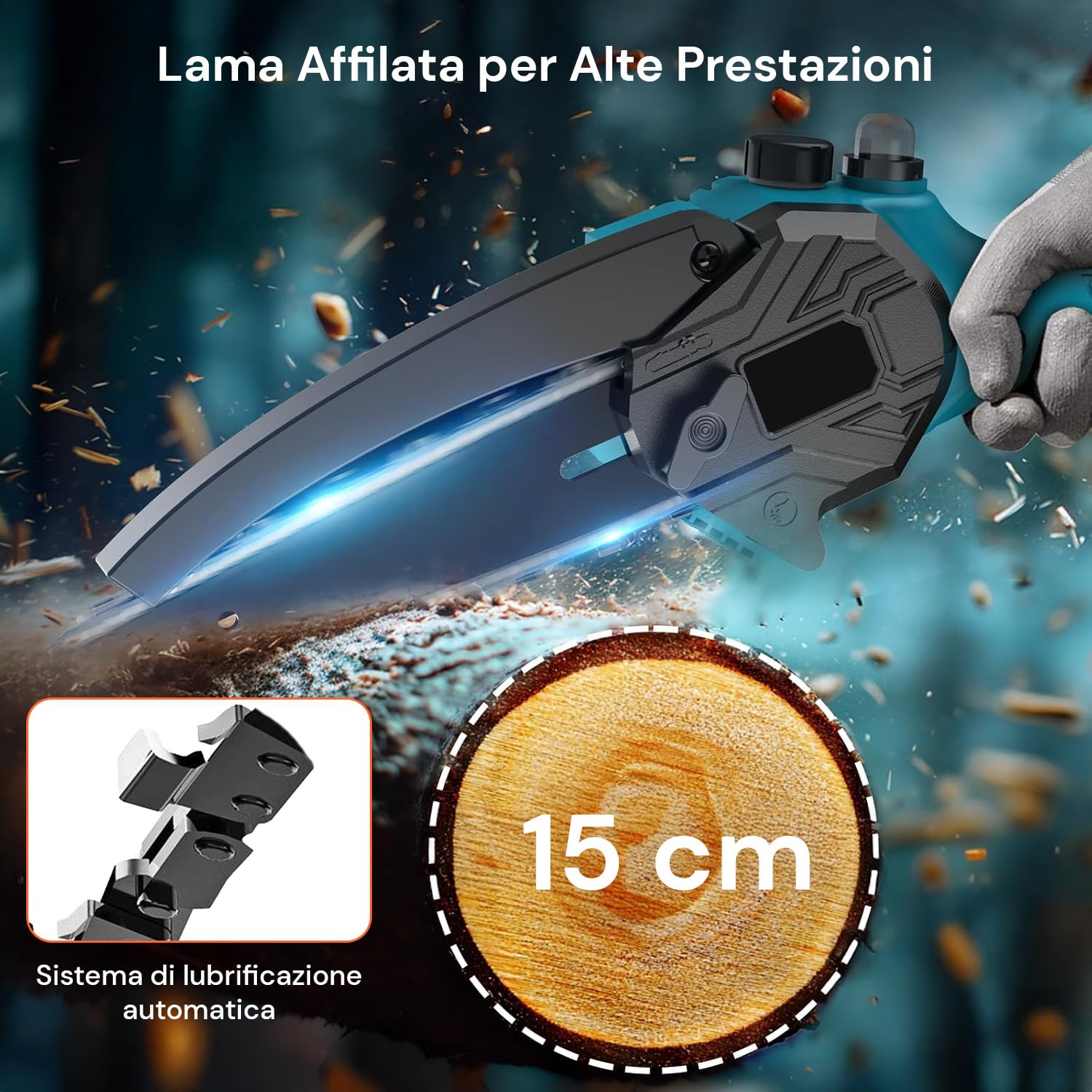 Avilia Kit Potatura 3 in 1 Forbici Potatura a Batteria Motosega 88V Asta Telescopica Giardinaggio