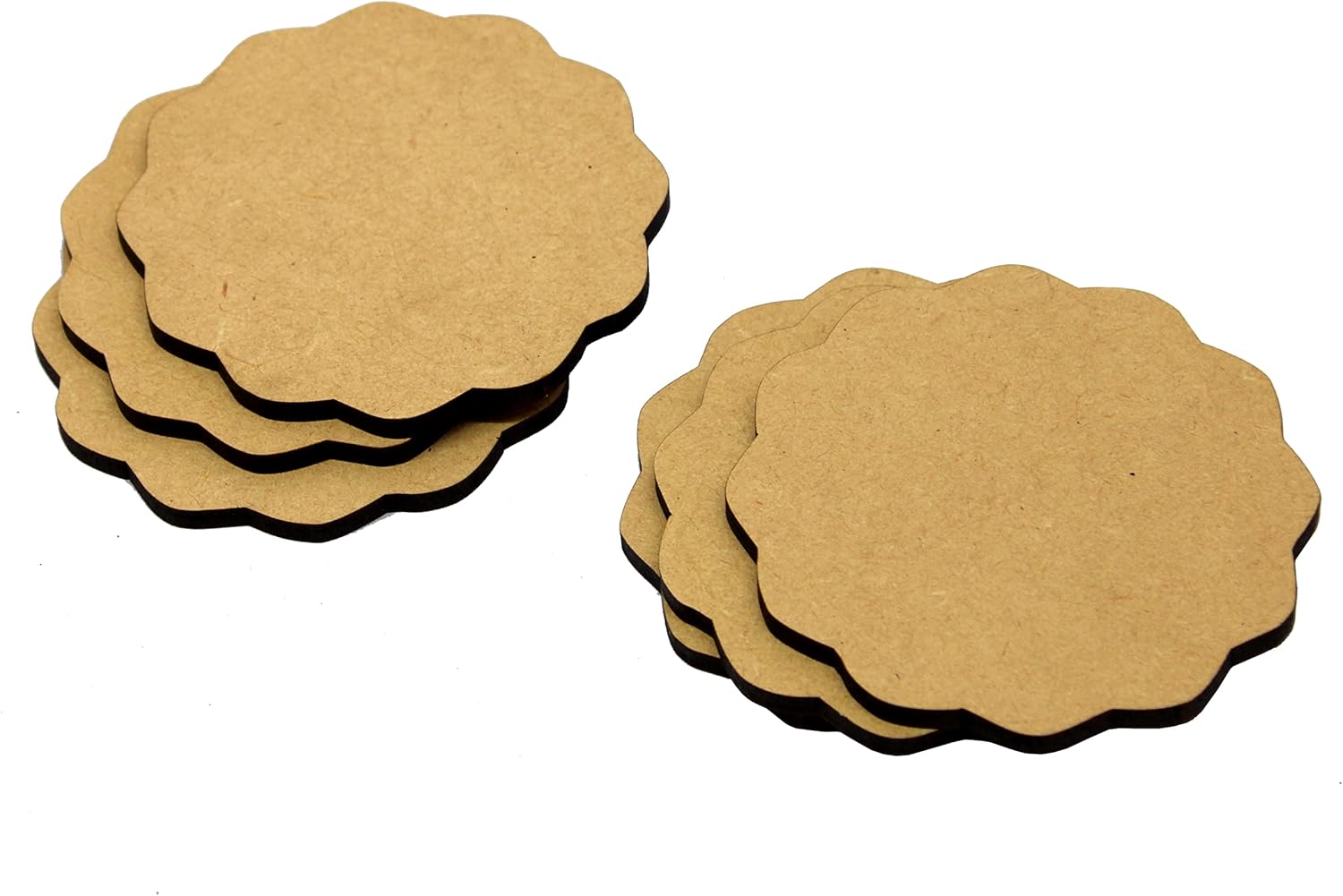 eSplanade DoitYourself Plain Round MDF Coasters Set of 12