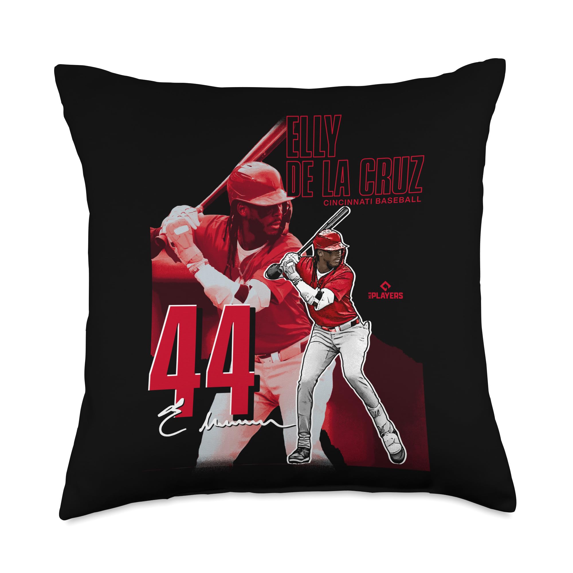 Elly De La Cruz Cincinnati MLB Baseball Player MLBEDL304N Throw Pillow