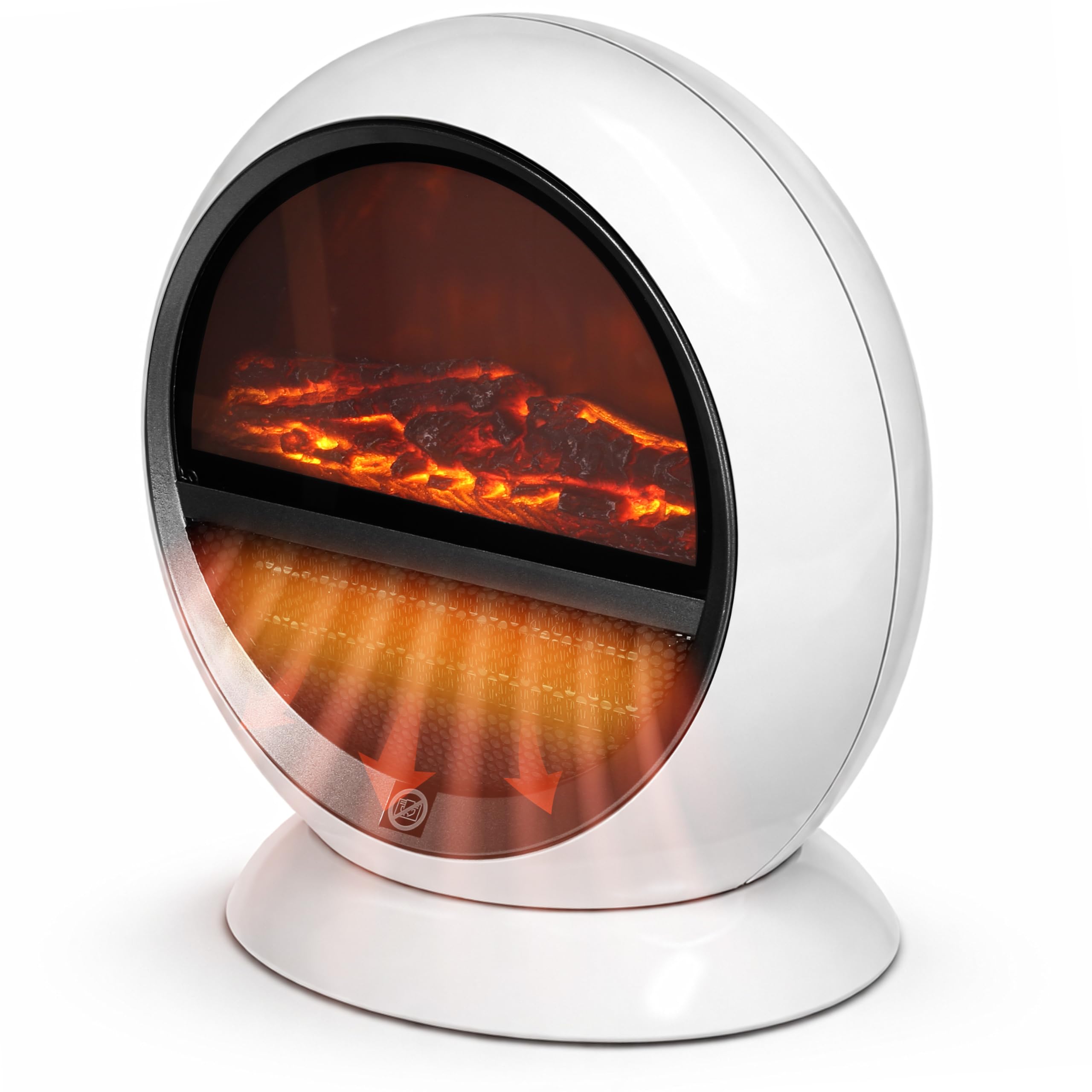 DEUBA® Radiateur électrique Effet cheminée LED transportable 2 Niveaux Chauffage pour intérieur décoration cheminée décorative